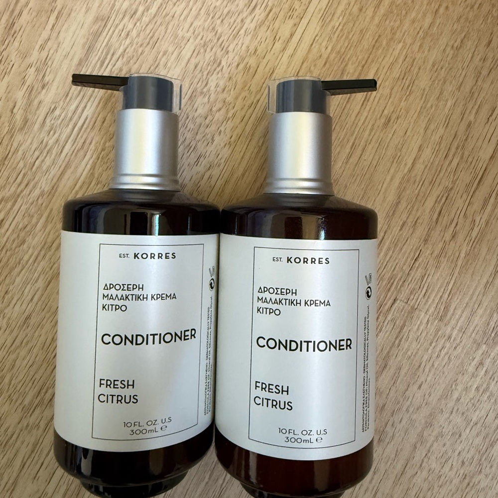 Korres Fresh Citrus Conditioner Duo- set of 2 bottles new
